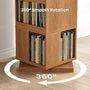 Sikaic Bookshelf Sikaic 360° Rotating Bookshelf with Hidden Desk Walnut color Walnut color / Engineered Wood / Mid-Century Modern
