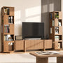 Sikaic Bookshelf Sikaic 360° Rotating Bookshelf with Hidden Desk Walnut color Walnut color / Engineered Wood / Mid-Century Modern