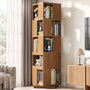 Sikaic Bookshelf Sikaic 360° Rotating Bookshelf with Hidden Desk Walnut color Walnut color / Engineered Wood / Mid-Century Modern