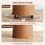Sikaic Bookshelf Sikaic 6-Tier 360° Rotating Bookshelf with Fluted Storage Cabinet Walnut Walnut / Engineered Wood & Solid Wood / Modern