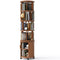 Sikaic Bookshelf Sikaic 6-Tier 360° Rotating Bookshelf with Fluted Storage Cabinet Walnut Walnut / Engineered Wood & Solid Wood / Modern