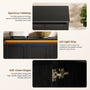 Sikaic Buffet Cabinet 60 Inch Sideboard Buffet Cabinet with Storage Power Black Black / Engineered Wood / Modern