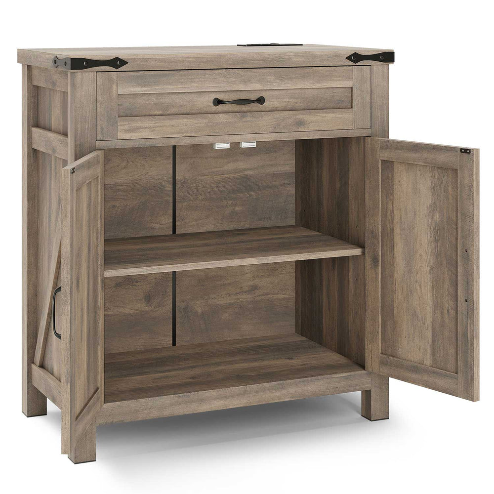 Sikaic Buffet Cabinet Buffet Cabinet with Drawers Grey Grey / Engineered Wood / Modern