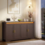 Sikaic Buffet Cabinet 60 Inch Sideboard Buffet Cabinet with Storage Power Walnut Walnut / Engineered Wood / Modern