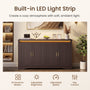 Sikaic Buffet Cabinet 60 Inch Sideboard Buffet Cabinet with Storage Power Walnut Walnut / Engineered Wood / Modern