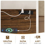 Sikaic Buffet Cabinet Farmhouse-style kitchen storage cabinet with charging station, white Walnut & White / Engineered Wood / Farmhouse
