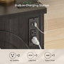 Sikaic Coffee Table Sikaic Lift-Top Coffee Table with LED & Charging Station Matte Black Black / Engineered Wood / Modern