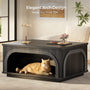 Sikaic Coffee Table Sikaic Lift-Top Coffee Table with LED & Charging Station Matte Black Black / Engineered Wood / Modern