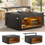 Sikaic Coffee Table Sikaic Lift-Top Coffee Table with LED & Charging Station Matte Black Black / Engineered Wood / Modern