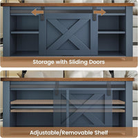 Sikaic Coffee Table 31.5 Inches Lift Top Coffee Table with Large Hidden Storage Compartment and Adjustable Shelves Blue Blue / Engineered Wood / Modern