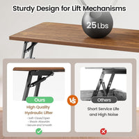 Sikaic Coffee Table 31.5 Inches Lift Top Coffee Table with Large Hidden Storage Compartment and Adjustable Shelves Blue Blue / Engineered Wood / Modern