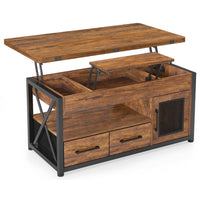 Sikaic Coffee Table 40in Lift Top Coffee Table Brown Brown / Engineered Wood / Modern