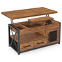 Sikaic Coffee Table 40in Lift Top Coffee Table Brown Brown / Engineered Wood / Modern
