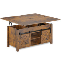 Sikaic Coffee Table 4 in 1 Multi-Function Lift Top Coffee Table Brown Brown / Farmhouse / Wood