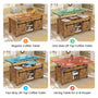 Sikaic Coffee Table 4 in 1 Multi-Function Lift Top Coffee Tables Converts to Dining Table Brown