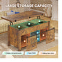 Sikaic Coffee Table 4 in 1 Multi-Function Lift Top Coffee Tables Converts to Dining Table Brown