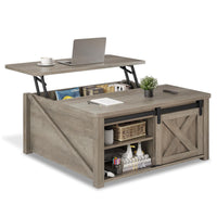 Sikaic Coffee Table 31.5 Inches Lift Top Coffee Table with Hidden Storage Grey Grey / Engineered Wood / Modern