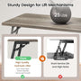 Sikaic Coffee Table 31.5 Inches Lift Top Coffee Table with Large Hidden Storage Compartment and Adjustable Shelves Grey Grey / Engineered Wood / Modern