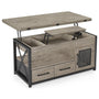 Sikaic Coffee Table 40in Lift Top Coffee Table Grey Grey / Engineered Wood / Modern