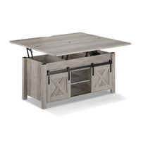 Sikaic Coffee Table 4 in 1 Multi-Function Lift Top Coffee Table with Storage and Hidden Compartment Grey Grey / Farmhouse / Wood