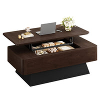 Sikaic Coffee Table 47.2" Modern Lift Top Coffee Table with Storage Compartment Walnut Walnut / Engineered Wood / Modern