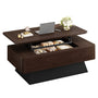Sikaic Coffee Table 47.2" Modern Lift Top Coffee Table with Storage Compartment Walnut Walnut / Engineered Wood / Modern