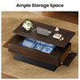 Sikaic Coffee Table 47.2" Modern Lift Top Coffee Table with Storage Compartment Walnut Walnut / Engineered Wood / Modern