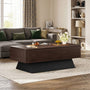 Sikaic Coffee Table 47.2" Modern Lift Top Coffee Table with Storage Compartment Walnut Walnut / Engineered Wood / Modern