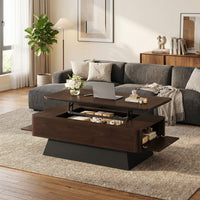 Sikaic Coffee Table 47.2" Modern Lift Top Coffee Table with Storage Compartment Walnut Walnut / Engineered Wood / Modern