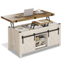 Sikaic Coffee Table 4 in 1 Multi-Function Lift Top Coffee Table White White / Engineered Wood / Farmhouse