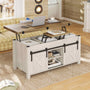 Sikaic Coffee Table 4 in 1 Multi-Function Lift Top Coffee Table White White / Engineered Wood / Farmhouse