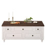 Sikaic Coffee Table 47.2" Farmhouse Lift Top Coffee Table with 4 Drawers & Storage White White / Engineered Wood / Farmhouse