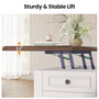 Sikaic Coffee Table 47.2" Farmhouse Lift Top Coffee Table with 4 Drawers & Storage White White / Engineered Wood / Farmhouse