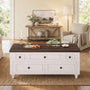 Sikaic Coffee Table 47.2" Farmhouse Lift Top Coffee Table with 4 Drawers & Storage White White / Engineered Wood / Farmhouse