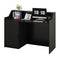 Sikaic Computer Desk 47" Modern Reception Desk with Storage Cabinet & Drawer Black Black / Engineered Wood / Modern