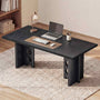 Sikaic Computer Desk 63 inch Dining Table for 4 People with Built-In Charging Hub Black Black / Engineered Wood / Modern