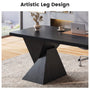 Sikaic Computer Desk 70.9 inch Executive Desk with Built-In Power Outlet Black Black / Engineered Wood / Modern