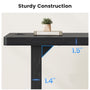 Sikaic Computer Desk 70.9 inch Executive Desk with Built-In Power Outlet Black Black / Engineered Wood / Modern