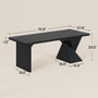 Sikaic Computer Desk 70.9 inch Executive Desk with Built-In Power Outlet Black Black / Engineered Wood / Modern
