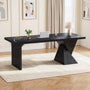 Sikaic Computer Desk 70.9 inch Executive Desk with Built-In Power Outlet Black Black / Engineered Wood / Modern