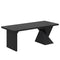 Sikaic Computer Desk 70.9 inch Executive Desk with Built-In Power Outlet Black Black / Engineered Wood / Modern