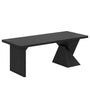Sikaic Computer Desk 70.9 inch Executive Desk with Built-In Power Outlet Black Black / Engineered Wood / Modern
