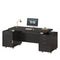 Sikaic Computer Desk 80.6" Modern Executive Desk with Power Outlet & 3 Large Cabinets Black Black / Engineered Wood / Modern