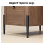 Sikaic Computer Desk 63 inch Executive Desk with 5 Drawers and Privacy Panel Brown Brown / Engineered Wood / Farmhouse