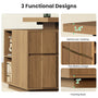 Sikaic Computer Desk 85.8" Large Executive Desk with Power Outlet Brown Brown / Engineered Wood & Metal / Modern
