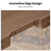 Sikaic Computer Desk 59in Farmhouse Executive Desk with 4 Drawers & Storage Shelf Brown Brown / Engineered Wood / Modern
