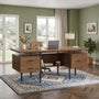 Sikaic Computer Desk 70.9" Modern Executive Desk with 2 Drawers & Open Storage Shelf Brown Brown / Engineered Wood / Modern