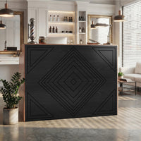 Sikaic Computer Desk Modern 47-Inch Reception Desk with Lockable Drawer Brown Brown / Engineered Wood / Modern