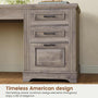 Sikaic Computer Desk 55" Computer Desk with Storage Drawers and Power Outlet Grey Grey / Engineered Wood / Modern