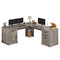 Sikaic Computer Desk 69 Inches L Shaped Computer Desk Grey Grey / Engineered Wood / Modern